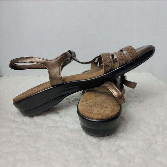 SAS Tripad Capri Women's T-Strap Comfort Sandal Size 10 Browm Leather Shoes - Picture 5 of 9